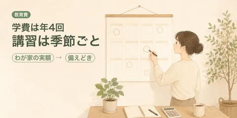教育費が高くなる月は？私立中学年4回＋季節講習の年間表