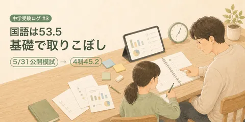 【中学受験ログ2027 #3】5月の公開模試は偏差値45.2。算数の後半が課題