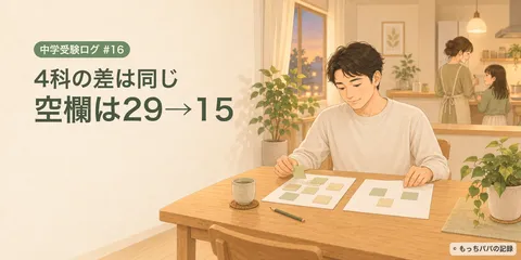 【中学受験ログ2027 #16】4科の差は変わらない。でも空欄は29から15に減っていました