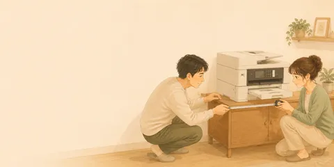 MFC-J7300CDWのサイズと設置｜台の奥行きは実測575mm必要