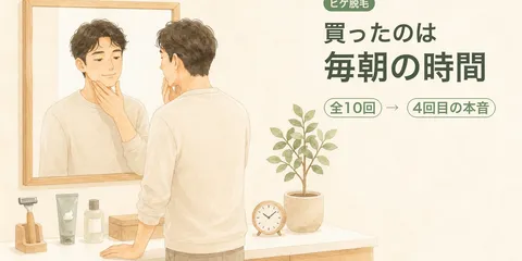 40代パパが10万円でヒゲ脱毛を始めた話。「時間を買う」という投資判断と、4回目で見えた本音