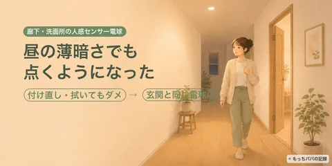 人感センサー電球が反応しない…玄関で9年使うパナソニックに廊下もそろえた