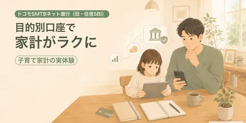 住信SBIネット銀行（現・ドコモSMTBネット銀行）の「目的別口座」を使ってみた。子育て中の家計管理がラクになった話